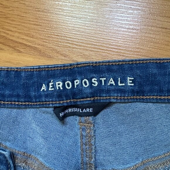 Aeropostale Women's Blue Flare Jeans - Picture 3 of 4